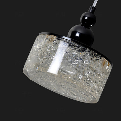 Modern Minimalist Cylinder Resin Stainless Steel LED Pendant Light For Bedroom