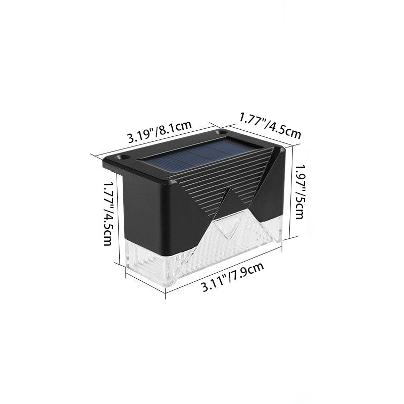 Modern Minimalist Solar Waterproof Rectangular Plastic LED Outdoor Light For Garden