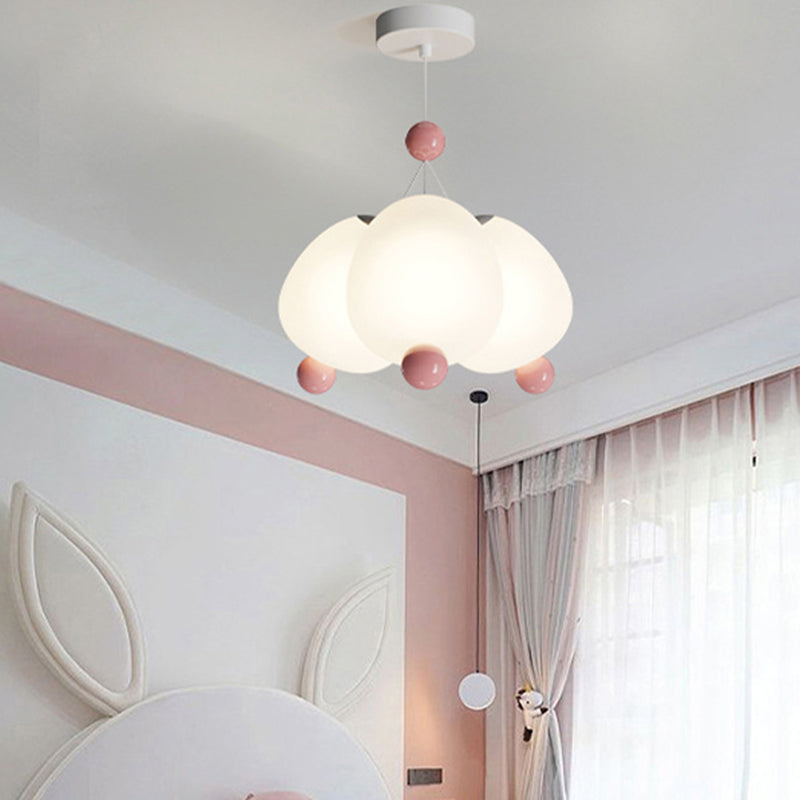 Contemporary Creative Kids Combination Globe Cloud Shape Iron Plastic Shade LED Pendant Light For Bedroom