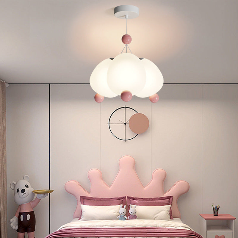 Contemporary Creative Kids Combination Globe Cloud Shape Iron Plastic Shade LED Pendant Light For Bedroom