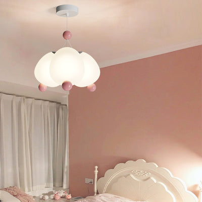 Contemporary Creative Kids Combination Globe Cloud Shape Iron Plastic Shade LED Pendant Light For Bedroom