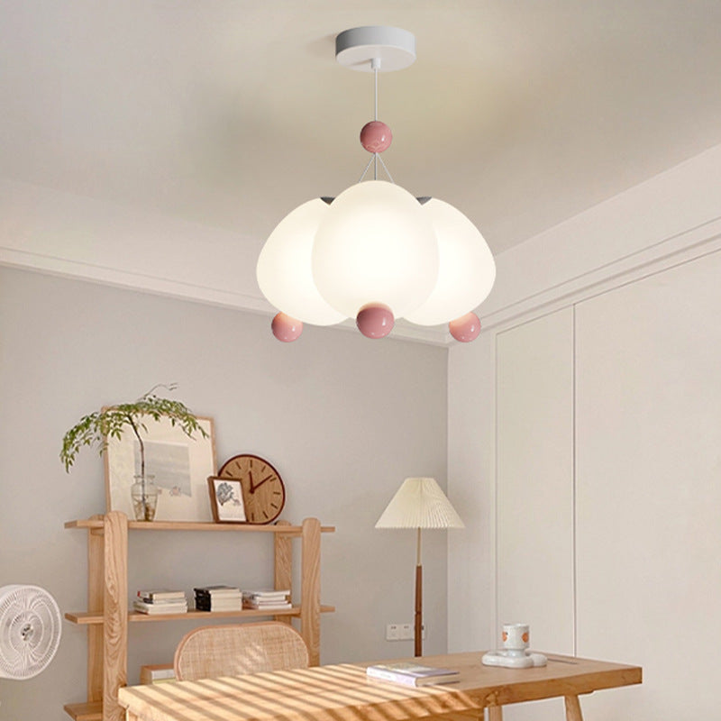 Contemporary Creative Kids Combination Globe Cloud Shape Iron Plastic Shade LED Pendant Light For Bedroom