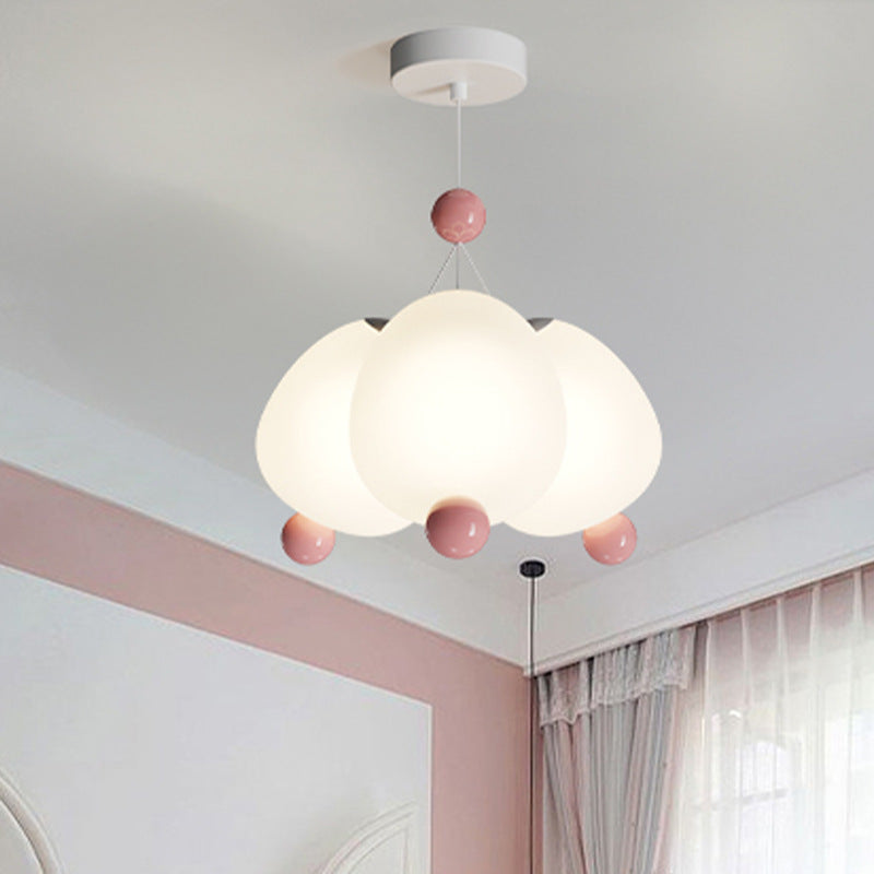 Contemporary Creative Kids Combination Globe Cloud Shape Iron Plastic Shade LED Pendant Light For Bedroom