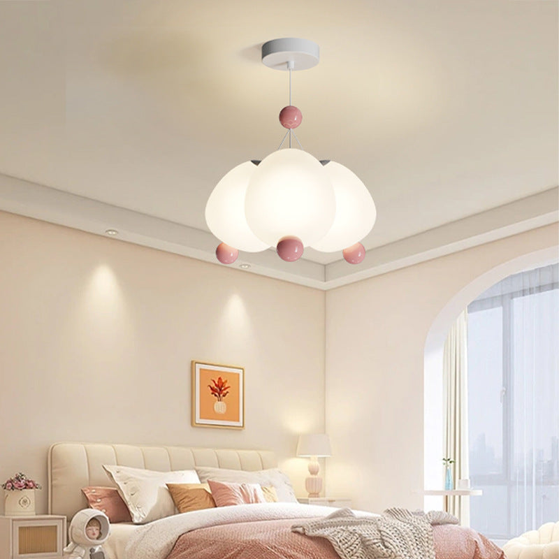 Contemporary Creative Kids Combination Globe Cloud Shape Iron Plastic Shade LED Pendant Light For Bedroom