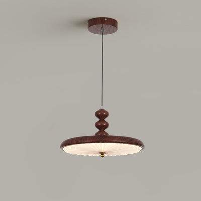 Contemporary Nordic Swingable Round Oval Beads Pleated PVC Shade Iron LED Pendant Light For Living Room