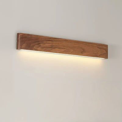 Modern Minimalist Rectangle Wood Aluminum PC Shade LED Wall Sconce Lamp For Bedroom