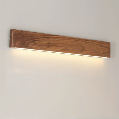 Modern Minimalist Rectangle Wood Aluminum PC Shade LED Wall Sconce Lamp For Bedroom