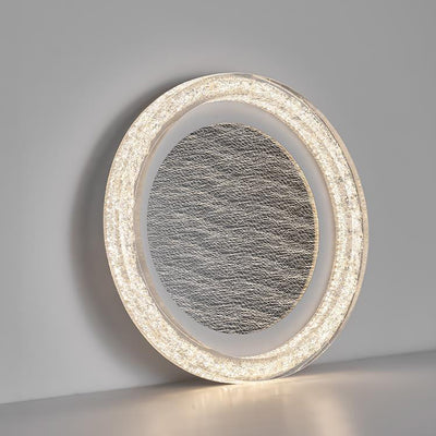 Modern Luxury Round Iron Resin Acrylic LED Flush Mount Ceiling Light For Living Room