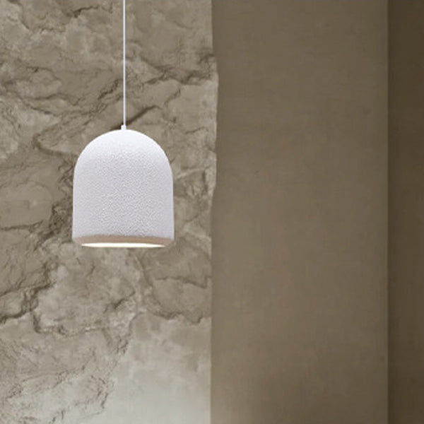 Modern Minimalist Cylinder Dome High Density Polystyrene 1-Light Pendant Light For Bedroom