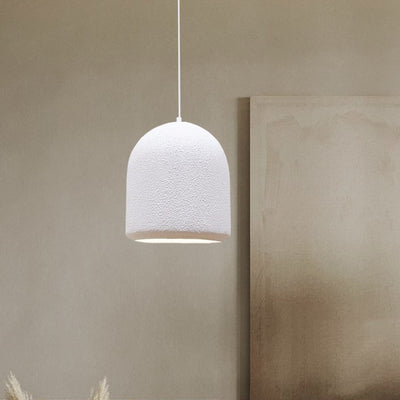 Modern Minimalist Cylinder Dome High Density Polystyrene 1-Light Pendant Light For Bedroom