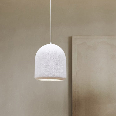 Modern Minimalist Cylinder Dome High Density Polystyrene 1-Light Pendant Light For Bedroom