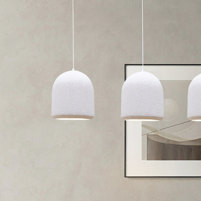 Modern Minimalist Cylinder Dome High Density Polystyrene 1-Light Pendant Light For Bedroom