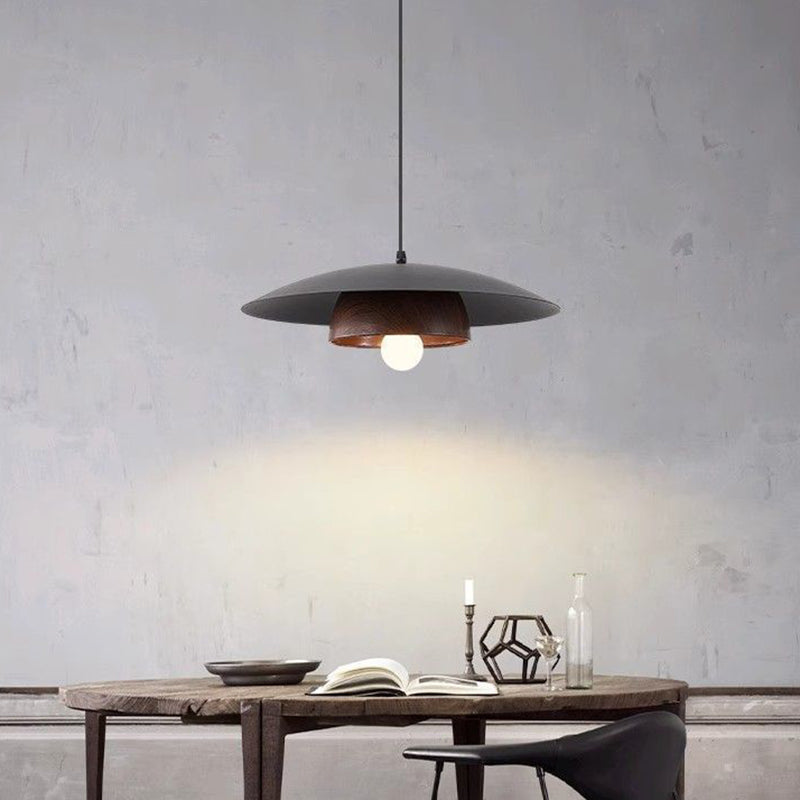 Contemporary Nordic Round Bowl Shape Iron 1-Light Pendant Light For Living Room