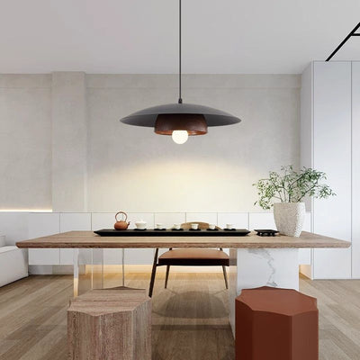 Contemporary Nordic Round Bowl Shape Iron 1-Light Pendant Light For Living Room