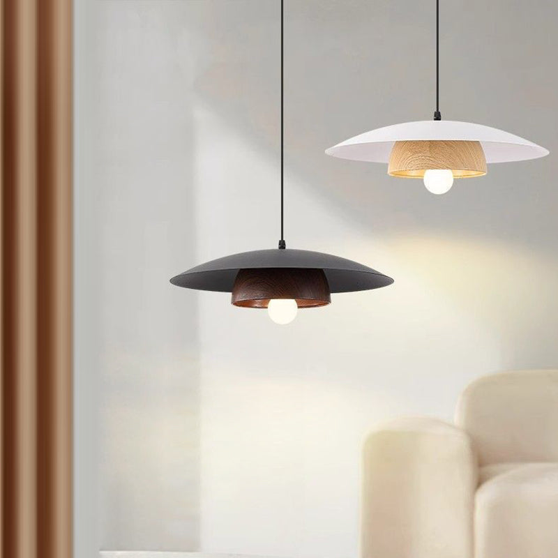 Contemporary Nordic Round Bowl Shape Iron 1-Light Pendant Light For Living Room