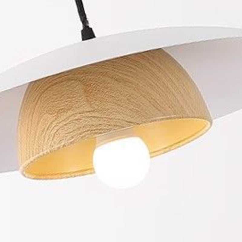 Contemporary Nordic Round Bowl Shape Iron 1-Light Pendant Light For Living Room