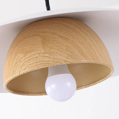 Contemporary Nordic Round Bowl Shape Iron 1-Light Pendant Light For Living Room