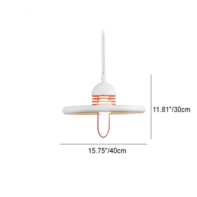 Modern Minimalist Round Circle Frisbee Iron 1-Light Pendant Light For Living Room