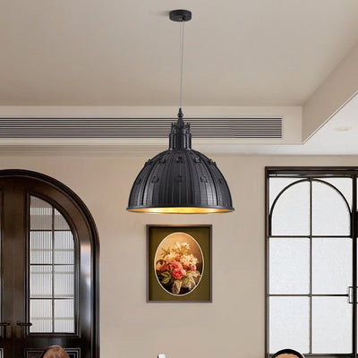 Contemporary Creative Round Dome Castle Resin Hardware 1-Light Pendant Light For Living Room