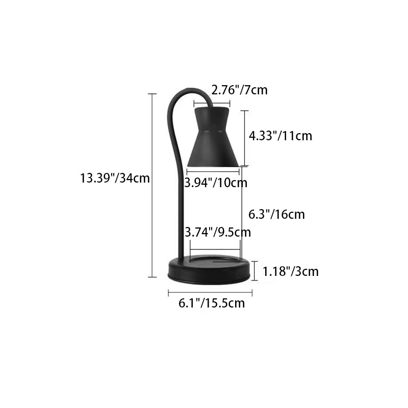 Modern Minimalist Liftable Round Horn Shape Iron 1-Light Aroma Melting Wax Table Lamp For Bedroom