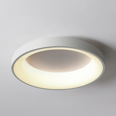 Modern Minimalist Round Iron Acrylic LED Flush Mount Ceiling Light For Bedroom