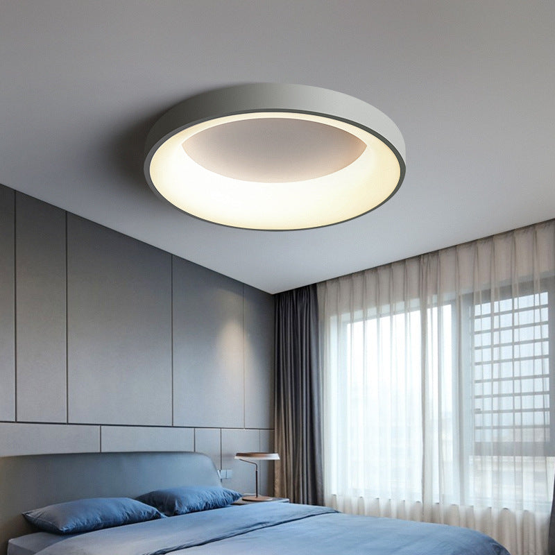 Modern Minimalist Round Iron Acrylic LED Flush Mount Ceiling Light For Bedroom