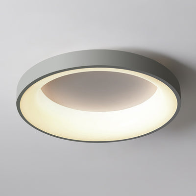 Modern Minimalist Round Iron Acrylic LED Flush Mount Ceiling Light For Bedroom