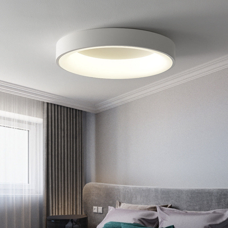 Modern Minimalist Round Iron Acrylic LED Flush Mount Ceiling Light For Bedroom