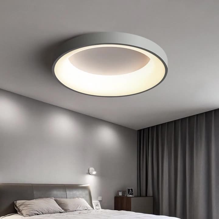 Modern Minimalist Round Iron Acrylic LED Flush Mount Ceiling Light For Bedroom