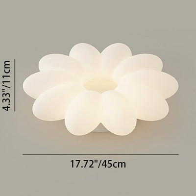 Modern Minimalist Flower Hardware Acrylic Shade LED Flush Mount Ceiling Light For Bedroom