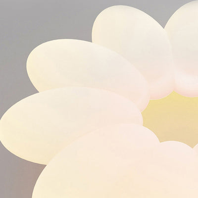 Modern Minimalist Flower Hardware Acrylic Shade LED Flush Mount Ceiling Light For Bedroom