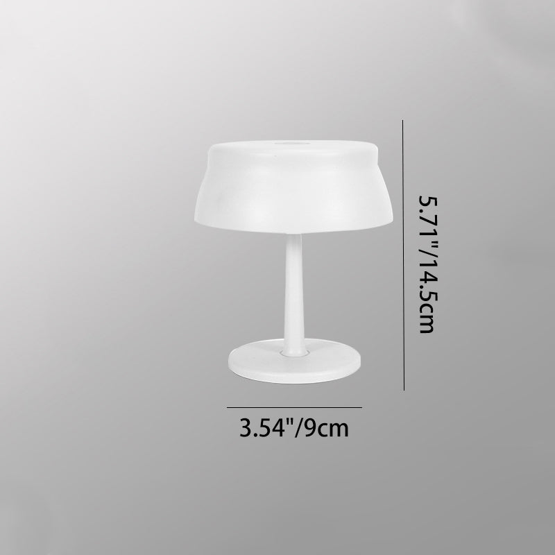 Modern Minimalist Round Aluminum LED Table Lamp For Bedroom