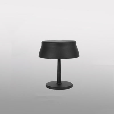 Modern Minimalist Round Aluminum LED Table Lamp For Bedroom