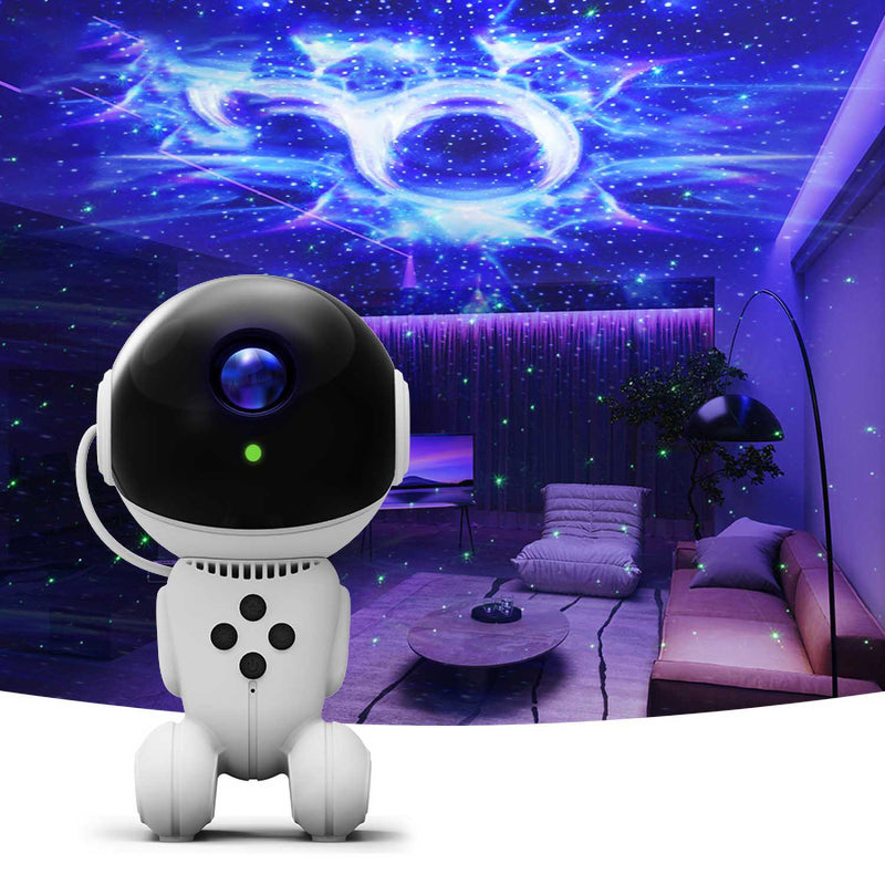 Contemporary Creative Space Robot Projection ABS LED Table Lamp For Bedroom