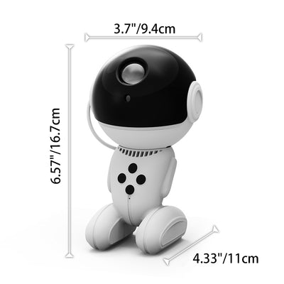 Contemporary Creative Space Robot Projection ABS LED Table Lamp For Bedroom