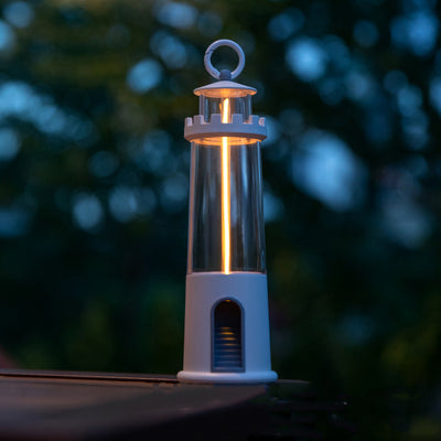 Contemporary Creative Cylinder Lighthouse Shape ABS PC FPC LED Outdoor Light For Garden