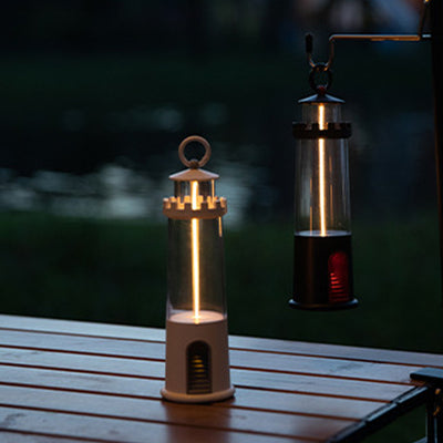 Contemporary Creative Cylinder Lighthouse Shape ABS PC FPC LED Outdoor Light For Garden