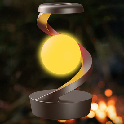 Contemporary Creative Orb Levitating Rotating ABS LED Table Lamp For Bedroom