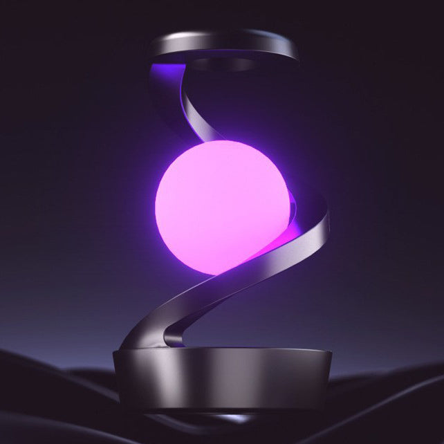 Contemporary Creative Orb Levitating Rotating ABS LED Table Lamp For Bedroom