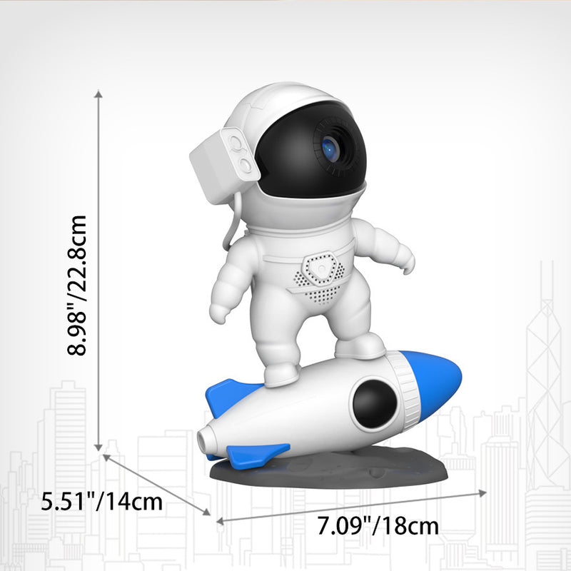 Contemporary Creative Rocket Astronaut Projection PVC ABS LED Table Lamp For Bedroom