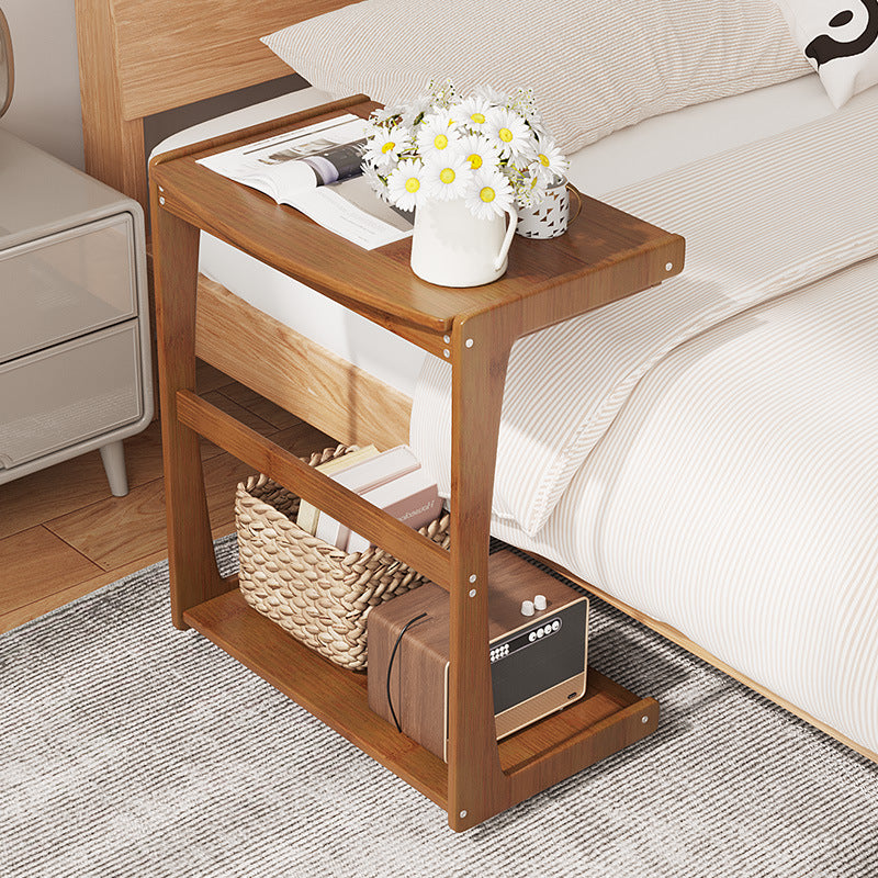 Modern Minimalist Rectangular Nan Bamboo Density Board Side Table For Living Room