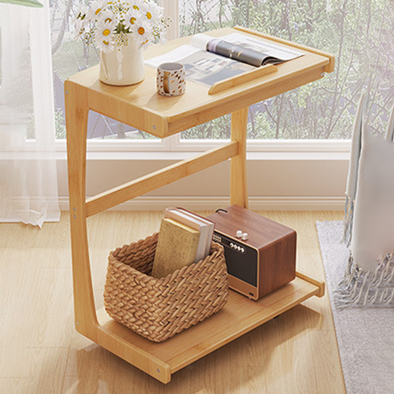 Modern Minimalist Rectangular Nan Bamboo Density Board Side Table For Living Room