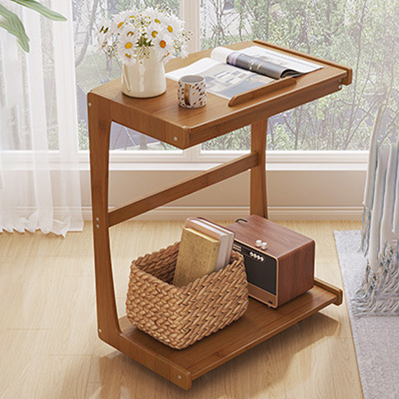 Modern Minimalist Rectangular Nan Bamboo Density Board Side Table For Living Room