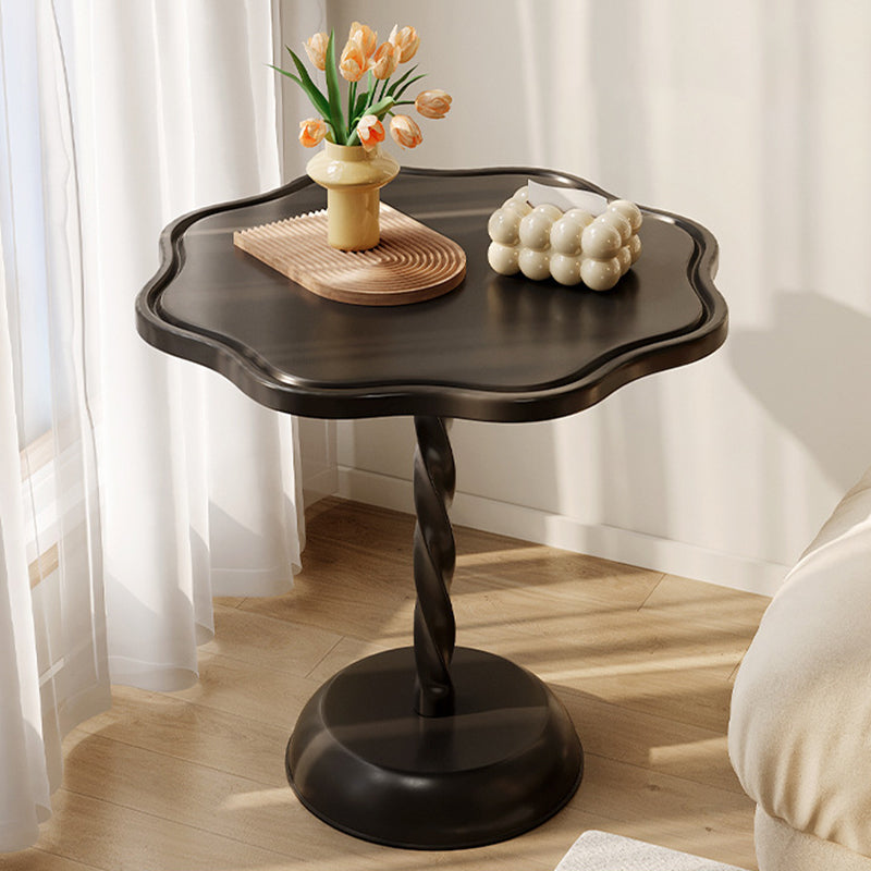 Modern Minimalist Petal Spiral Cylinder Wooden Base PP Coffee Table For Living Room