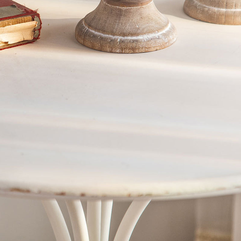 Traditional Rustic Round Lace Iron Coffee Table For Living Room