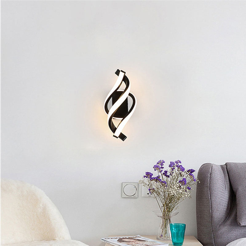 Contemporary Nordic Stripes Aluminum LED Wall Sconce Lamp For Living Room