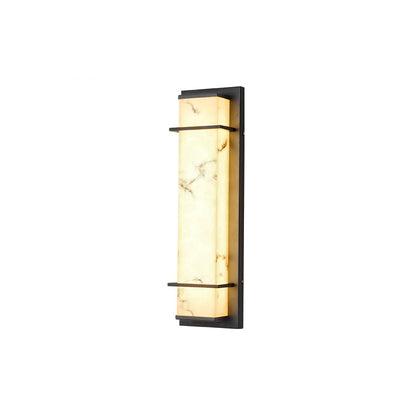 Traditional Chinese Rectangular Resin Stainless Steel LED Wall Sconce Lamp For Outdoor