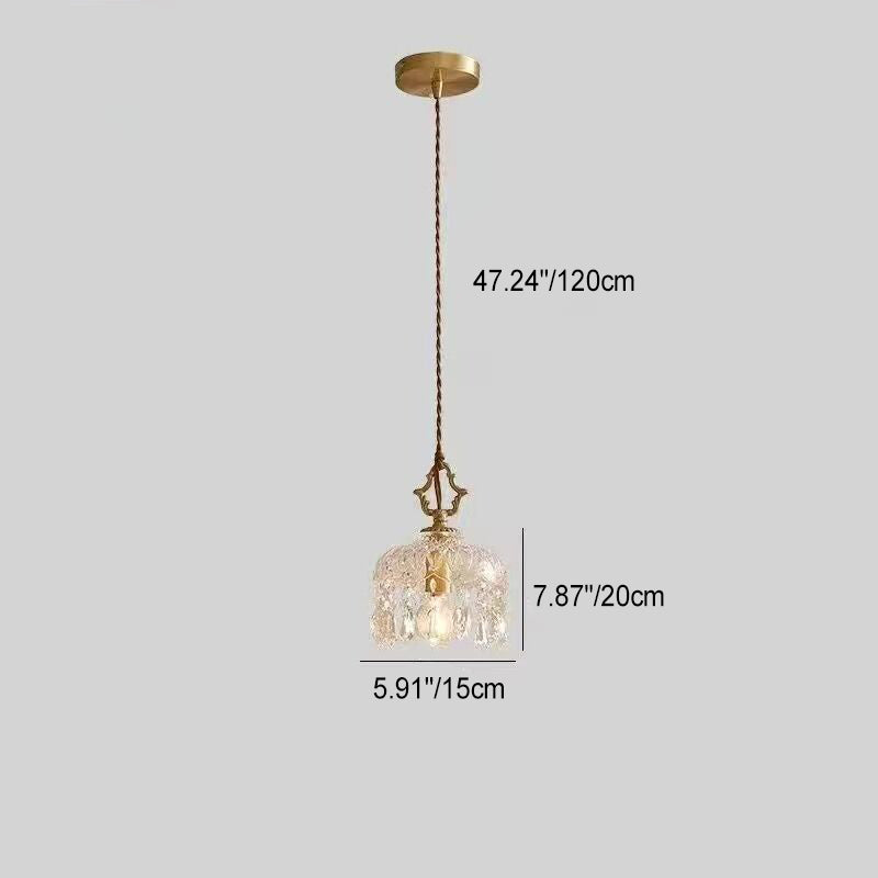 Contemporary Nordic Teardrop Iron Glass 1-Light Pendant Light For Living Room