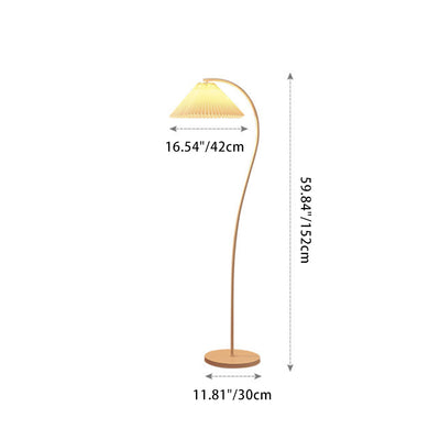 Moderne minimalistische kegelförmige 1-flammige Stehlampe aus Eisengewebe für das Wohnzimmer 