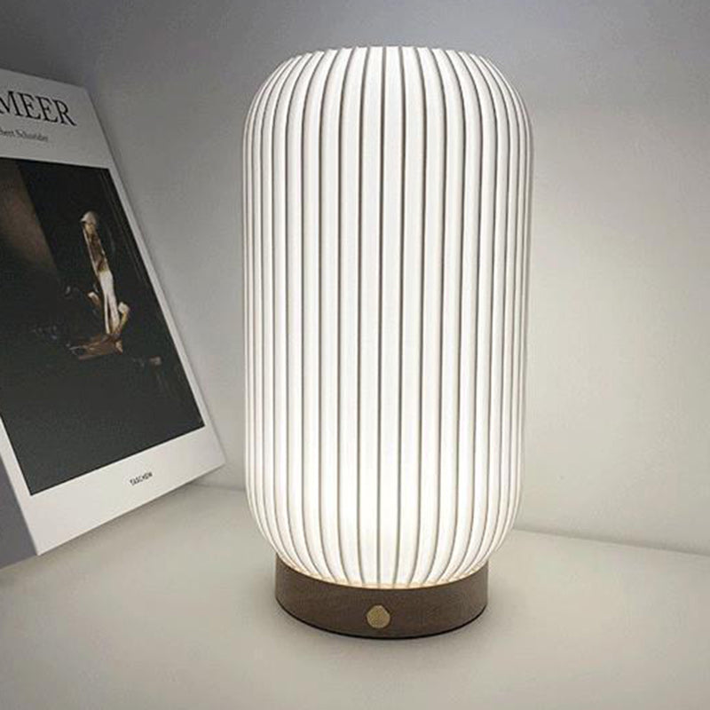 Contemporary Nordic Column Plastic LED Table Lamp For Living Room